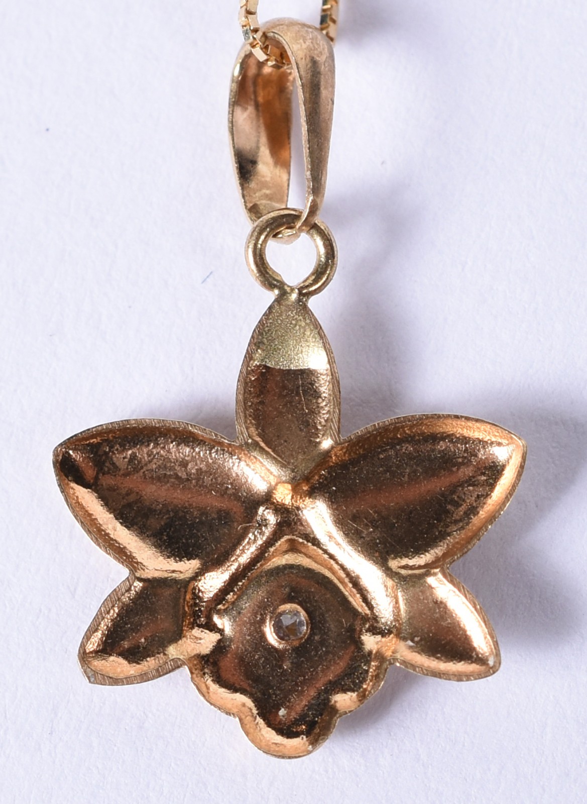 Colar de ouro 18k contraste 750 com pingente com brilhante (Por... - foto 4 de 5