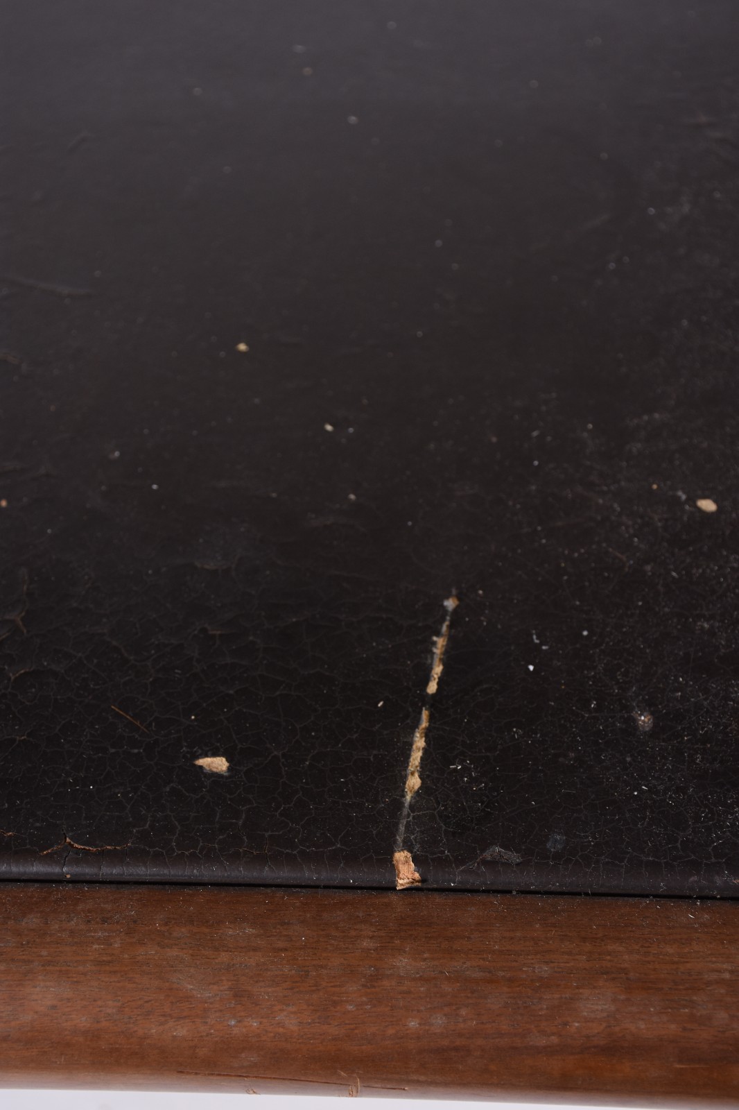 Mesa de escritório de madeira nobre, tampo retangular com duas... - foto 10 de 10