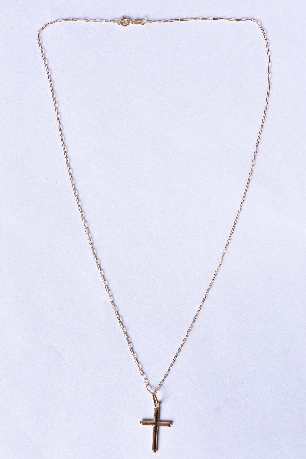 Colar de ouro 18k contraste 750 com pingente em forma de crucifixo... - foto 2 de 4