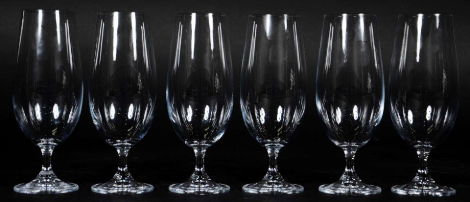 Seis taças de cristal da Bohemia para cerveja, 370 ml. - foto 1 de 2