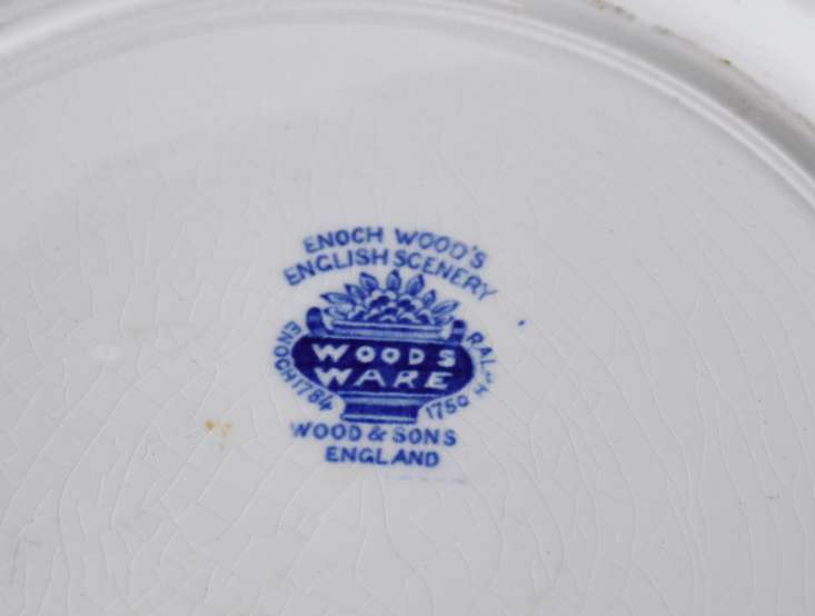 Aparelho de jantar de faiança inglesa azul e branca, Enoch Woods