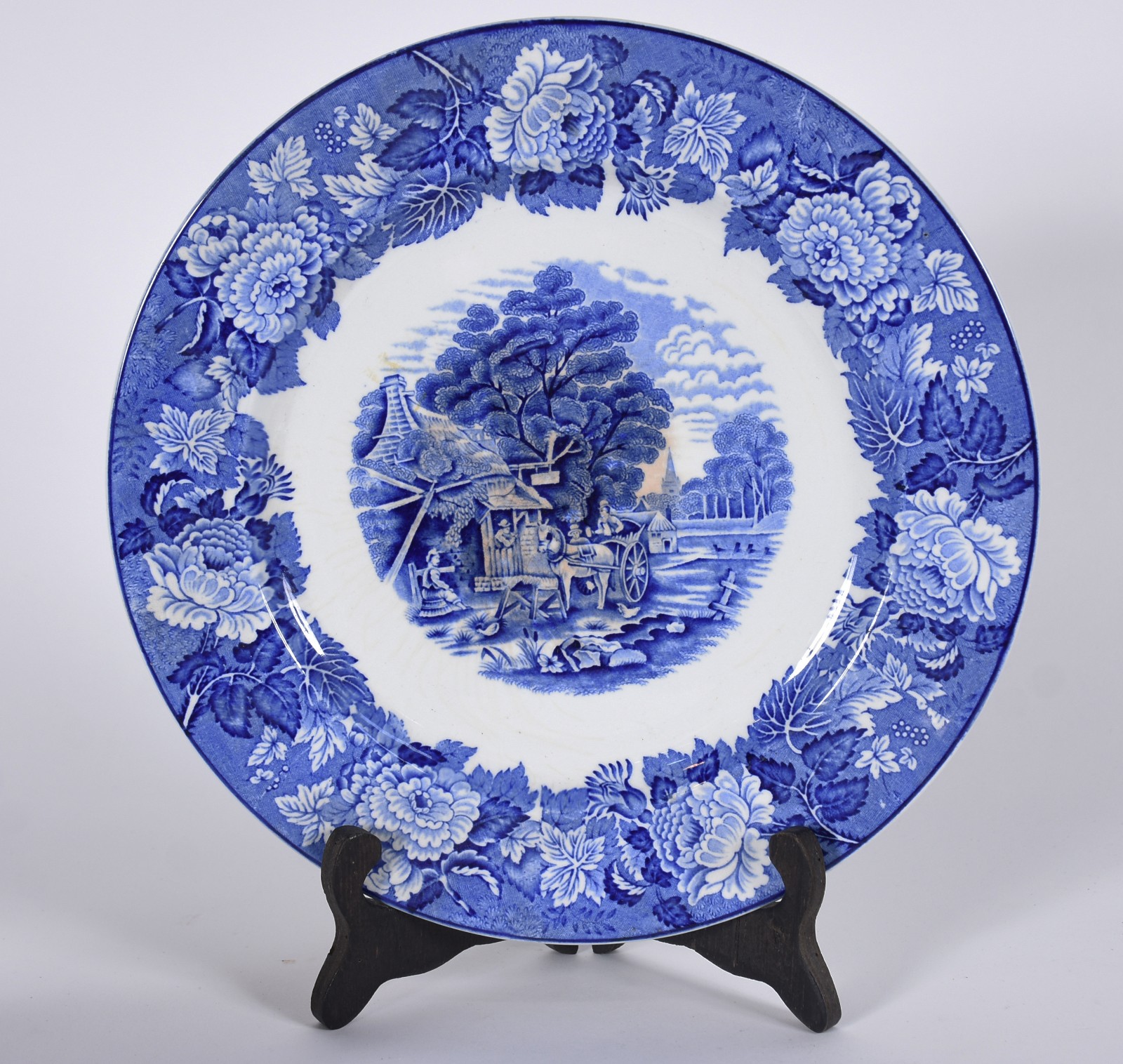 Aparelho de jantar de faiança inglesa azul e branca, Enoch Woods... - foto 6 de 11