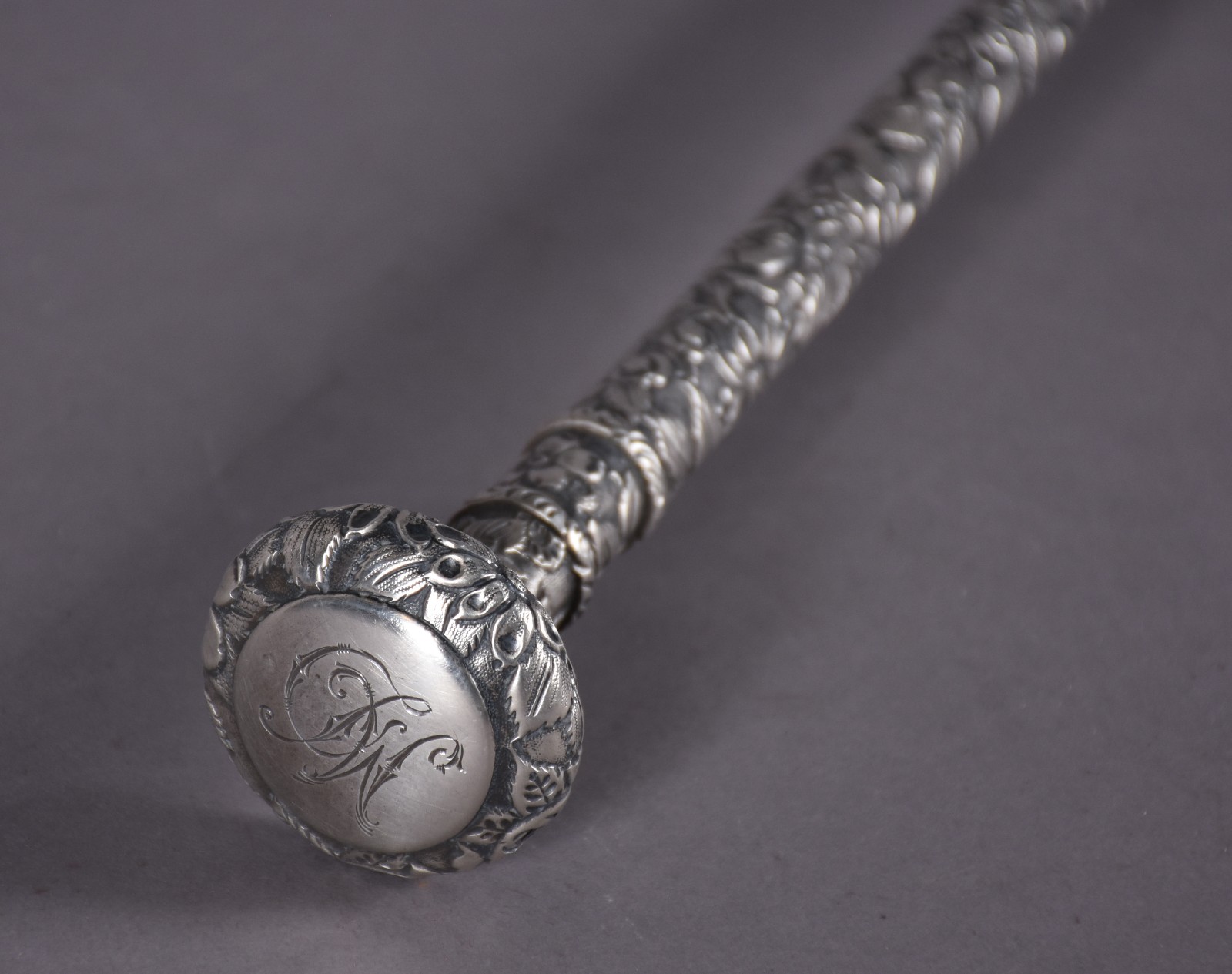 Sombrinha com cabo revestido de prata contrastada Sterling, com... - foto 1 de 10