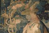 Tapeçaria Royal Aubusson (1580),  - Tapeçaria francesa das manufaturas de Aubusson em lã, representando Hermes, deus da Fertilidade e da Magia com o seu tradicional caduceu, bordão com d