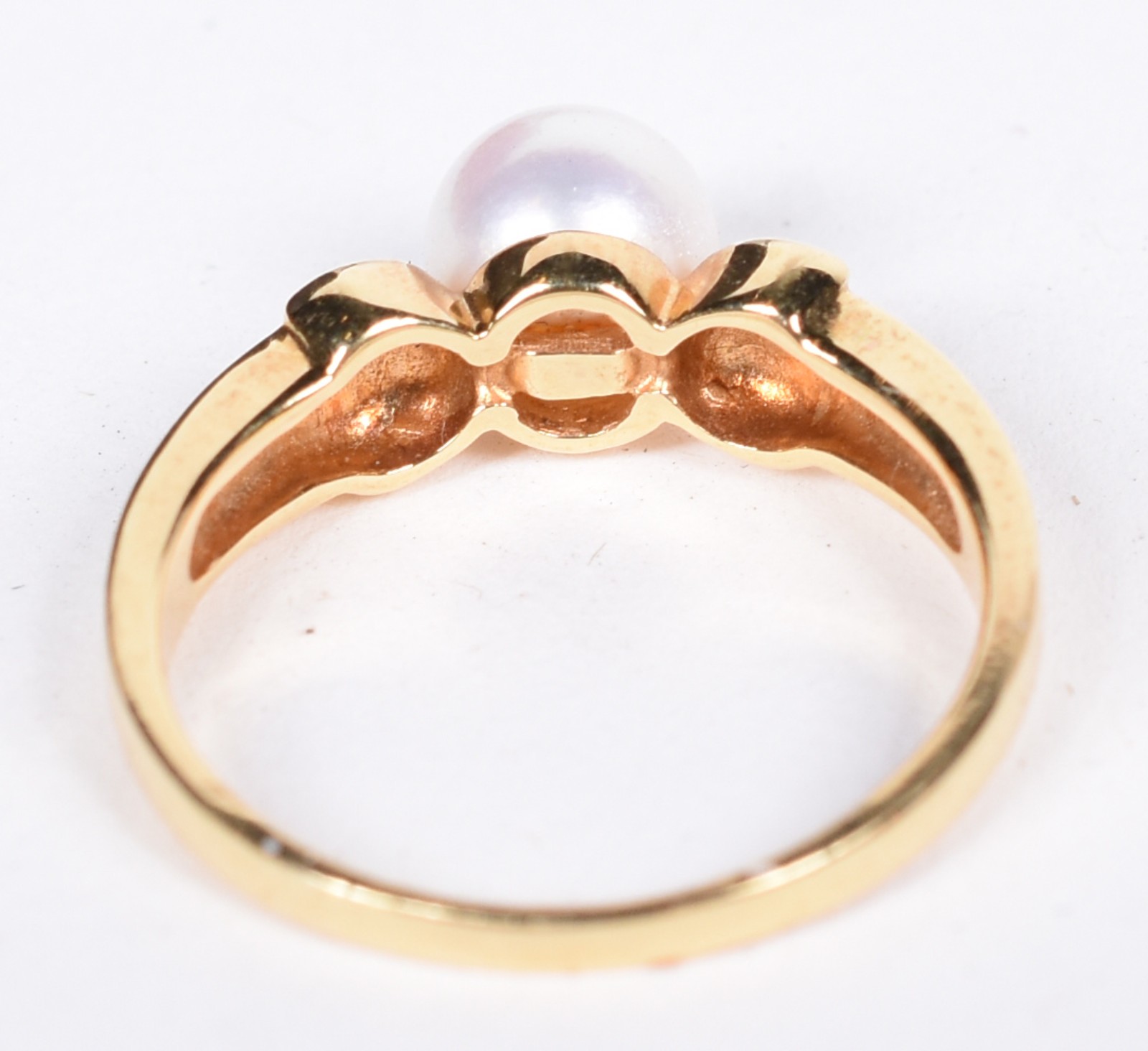 Anel de ouro 18k contraste 750 com uma perola, aro 15 (Por motivos de... - foto 3 de 5