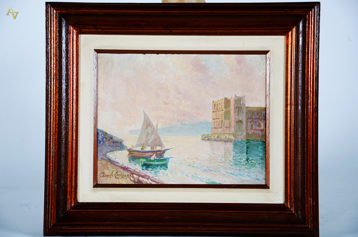 ANGELO CANNONE - Barcos - ose - 34 x 27.