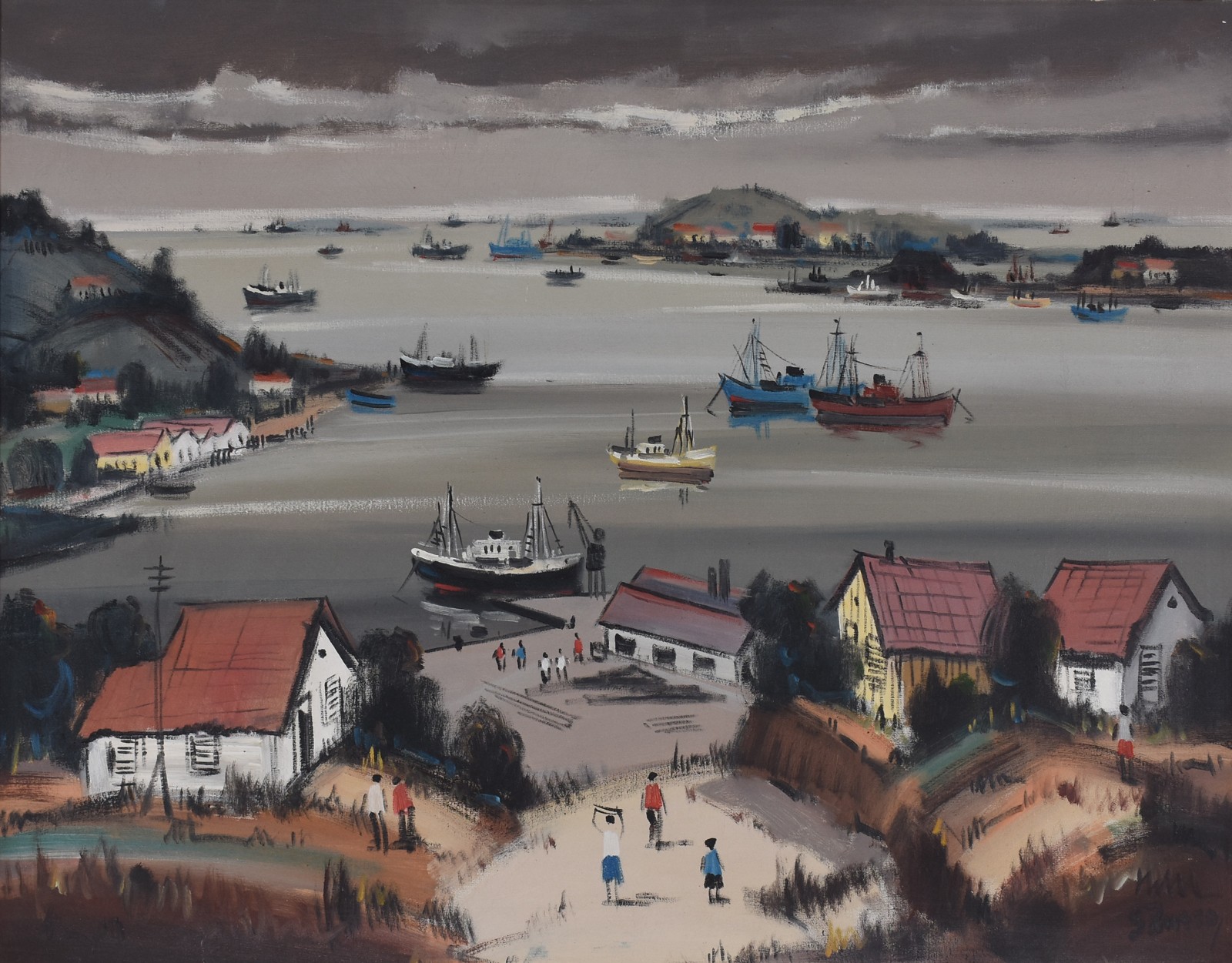 Sylvio Pinto (1918-1997), Marinha com Barcos - foto 1 de 4