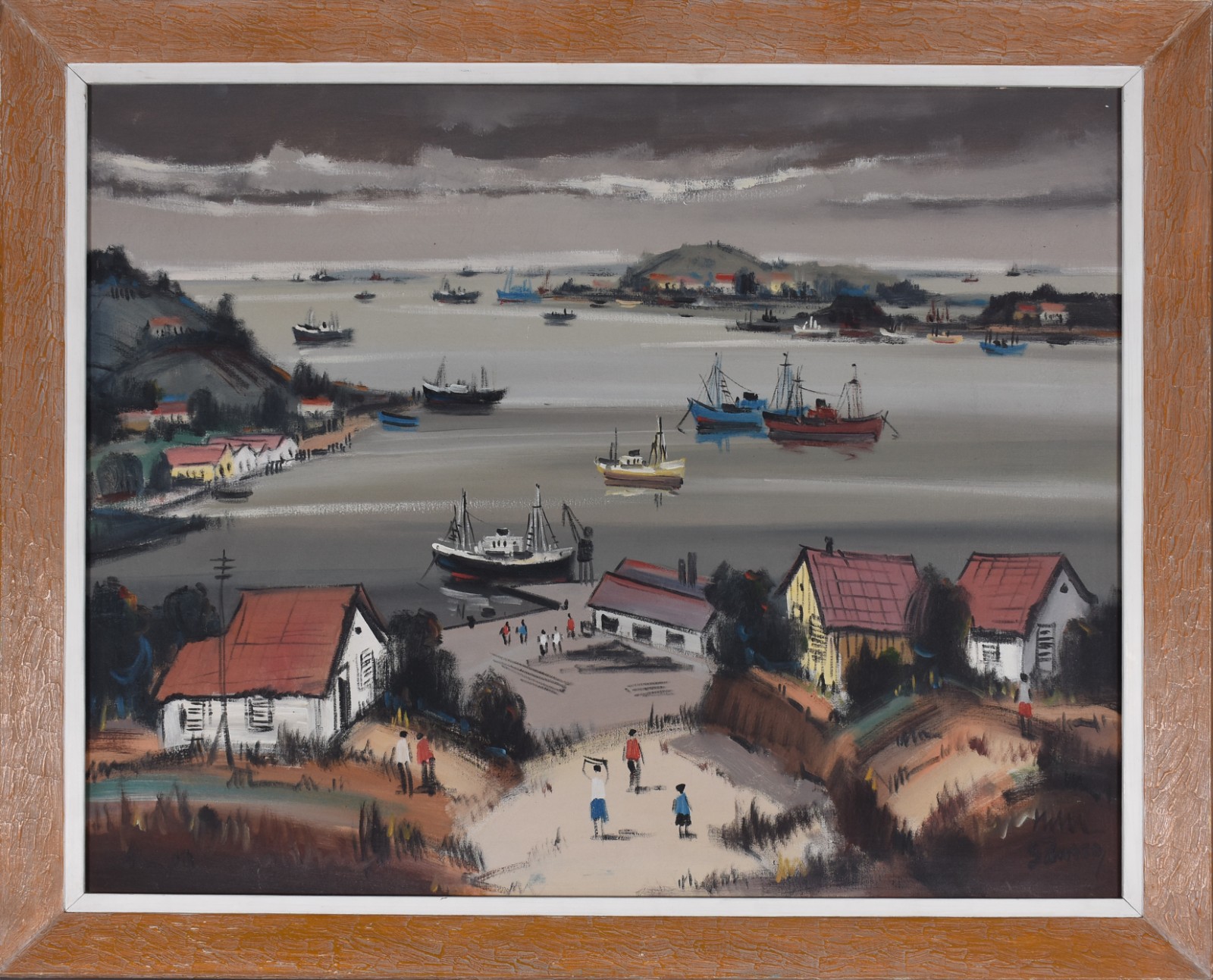 Sylvio Pinto (1918-1997), Marinha com Barcos - foto 2 de 4