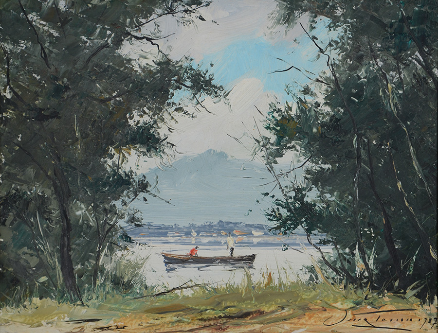 OSCAR TECIDIO - Arvores da Lagoa - ose - 27 x 35 - foto 2 de 5