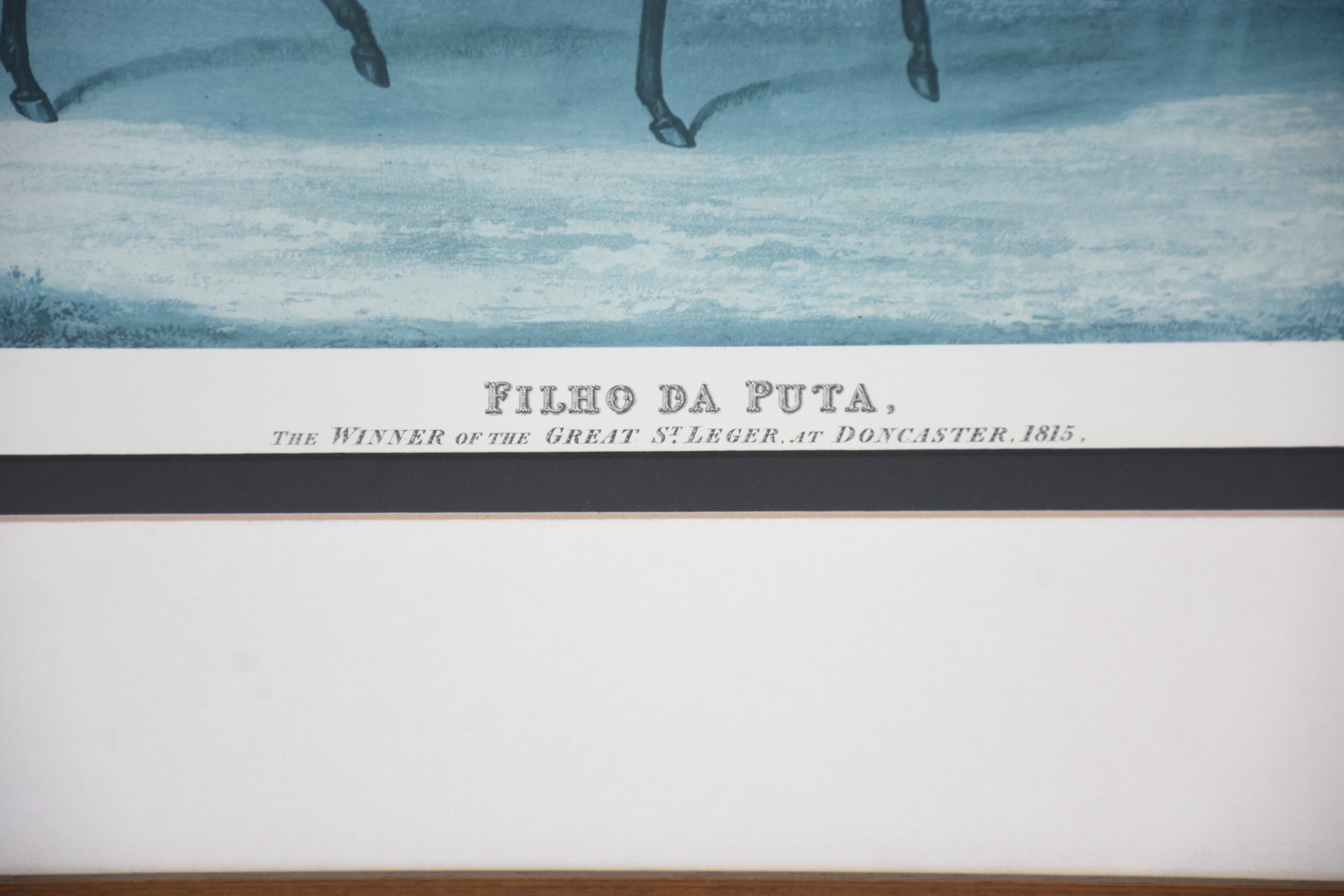 Gravura inglesa representando cavalo "Filho da Puta". - foto 3 de 6