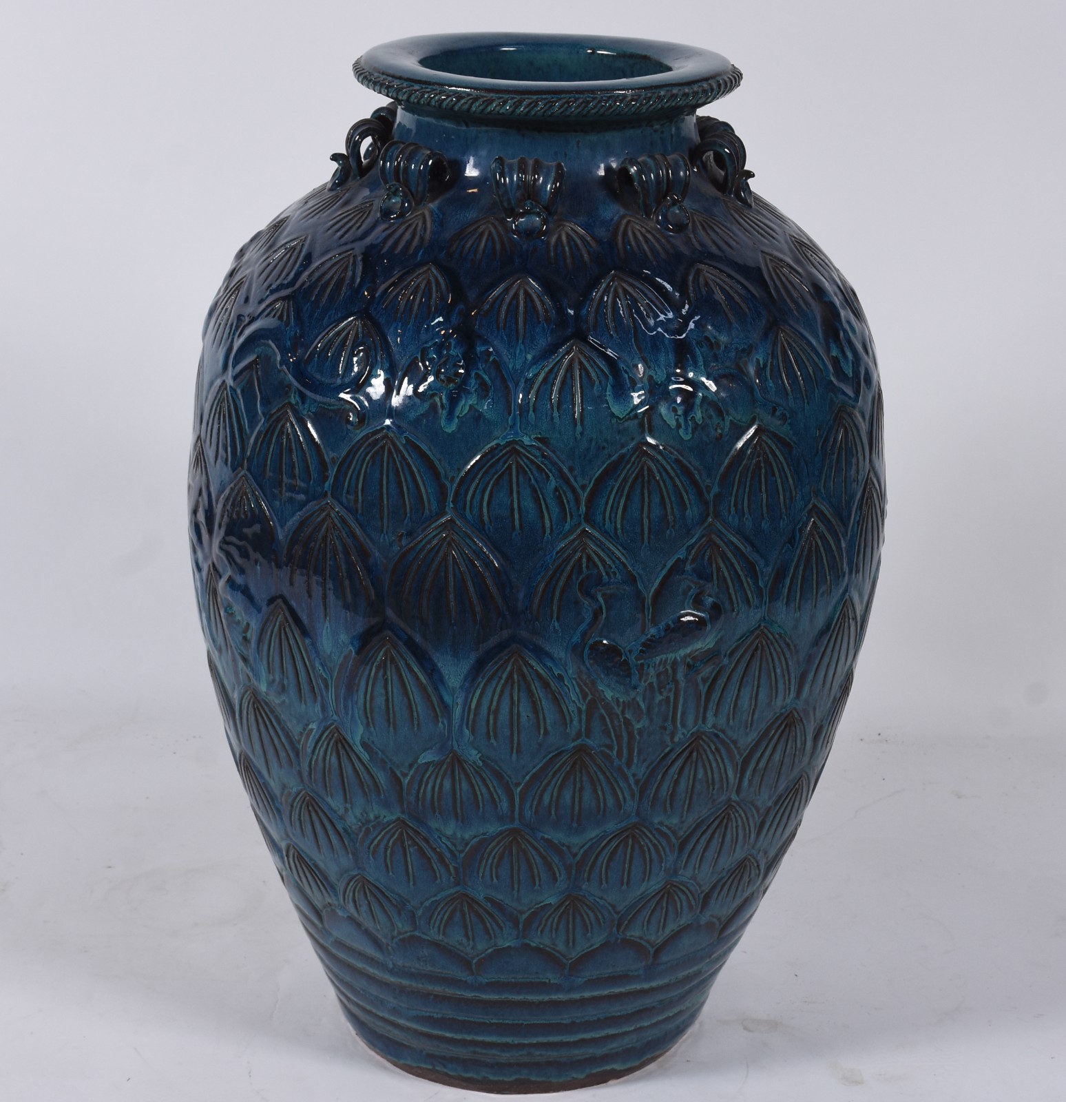 Vaso de cerâmica azul. - foto 1 de 5