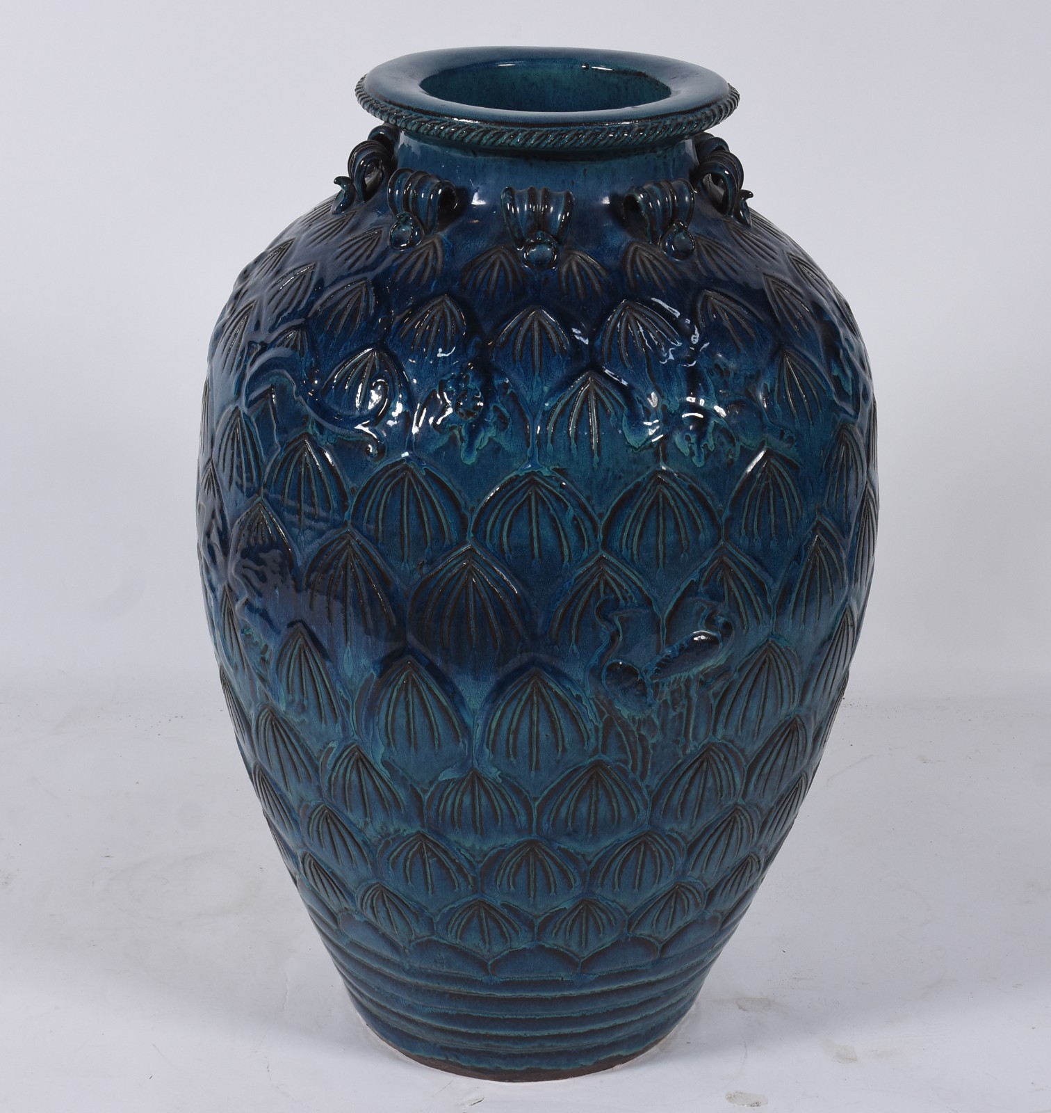 Vaso de cerâmica azul. - foto 4 de 5