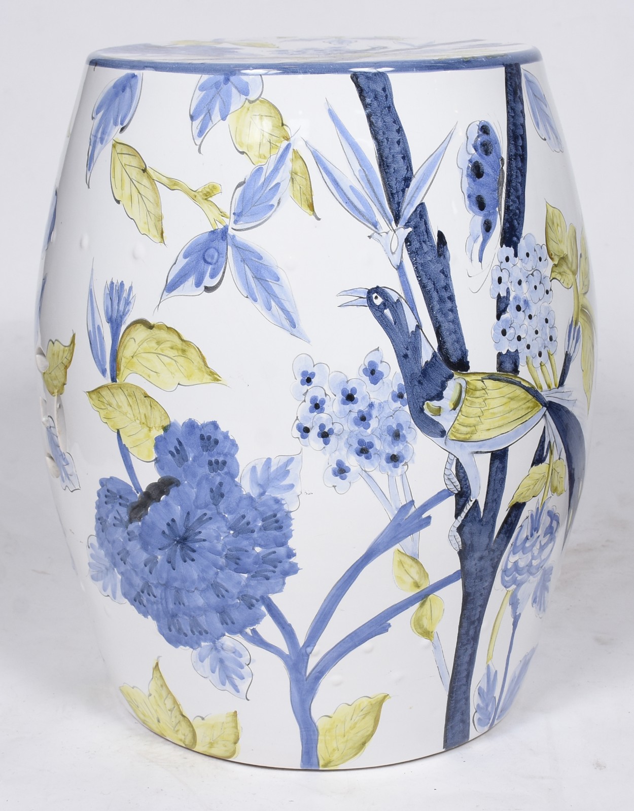 Seat garden de porcelana decorada com aves e flores em tons de... - foto 1 de 5