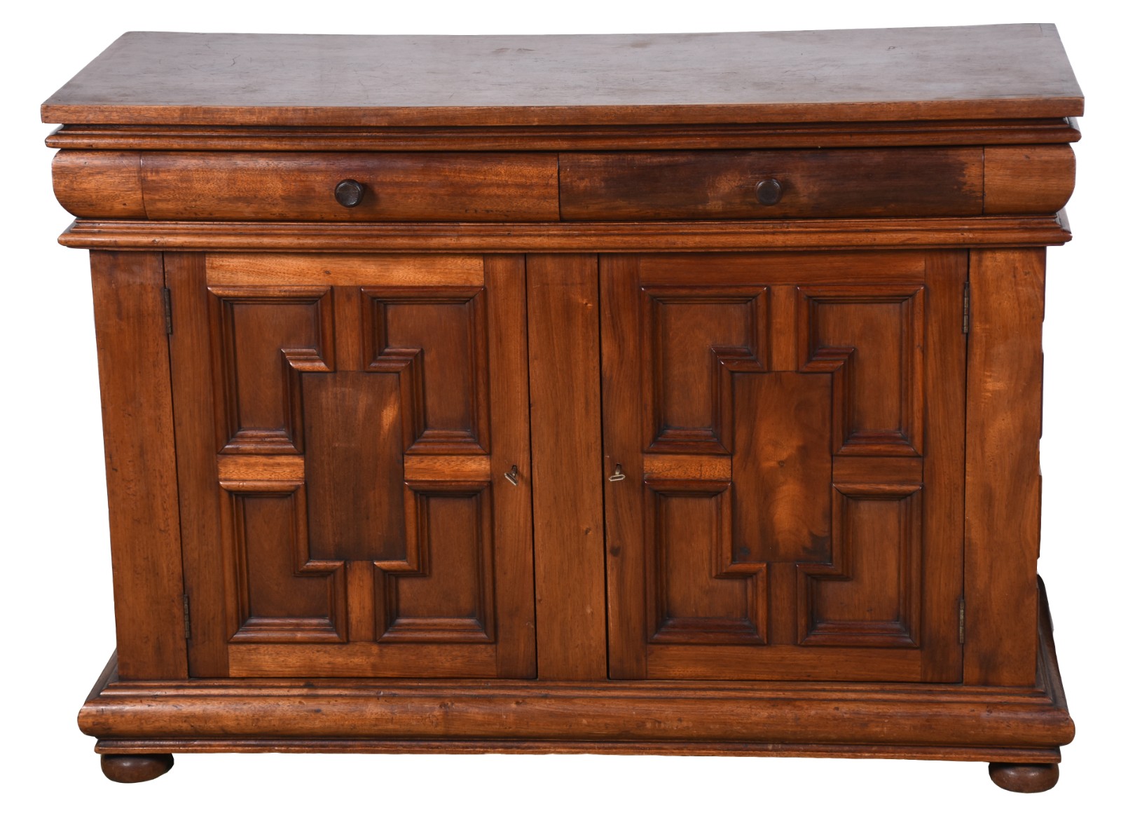 Buffet de madeira nobre estilo colonial brasileiro, com 2 portas... - foto 1 de 7