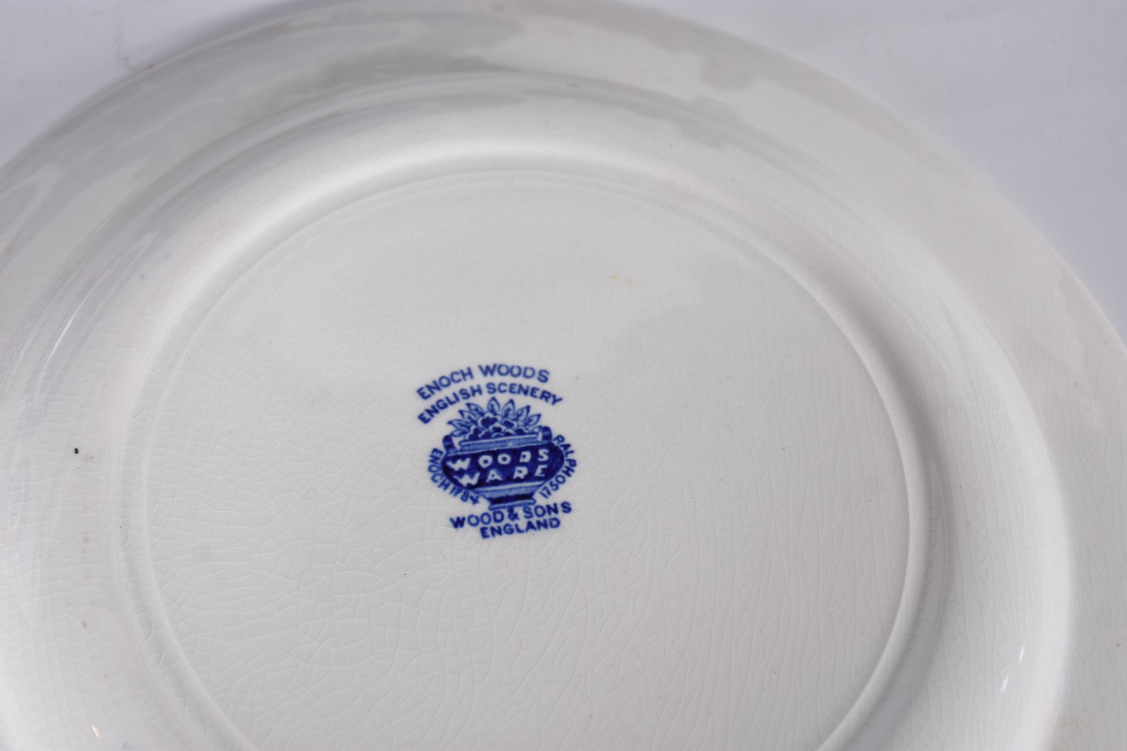 Conjunto de jantar de faiança inglesa Enoch Woods, azul e branco... - foto 3 de 3