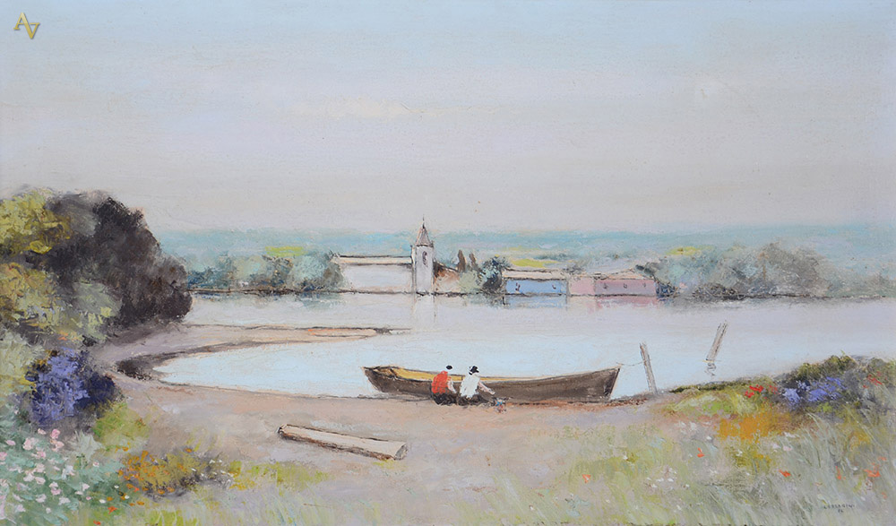 DOMENICO LAZZARINI - Marinha - ost - 35 x 60. - foto 1 de 2