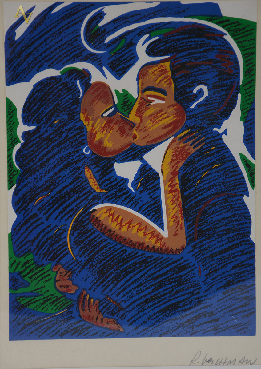 RUBENS GERCHMAN - Casal, o beijo - serigrafia - 27 x 20.