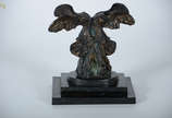 SALVADOR DALI - Escultura de resina patinada de... - SALVADOR DALI - Escultura de resina patinada de bronze - assinada. Alt. 22 cm. (Réplica)
