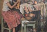 MARIO Adamo ALMEIDA, Limpando os metaes - Óleo sobre tela. (partes da tinta soltando, precisando restauro).