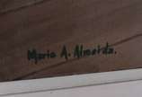 MARIO Adamo ALMEIDA, Limpando os metaes - Óleo sobre tela. (partes da tinta soltando, precisando restauro).