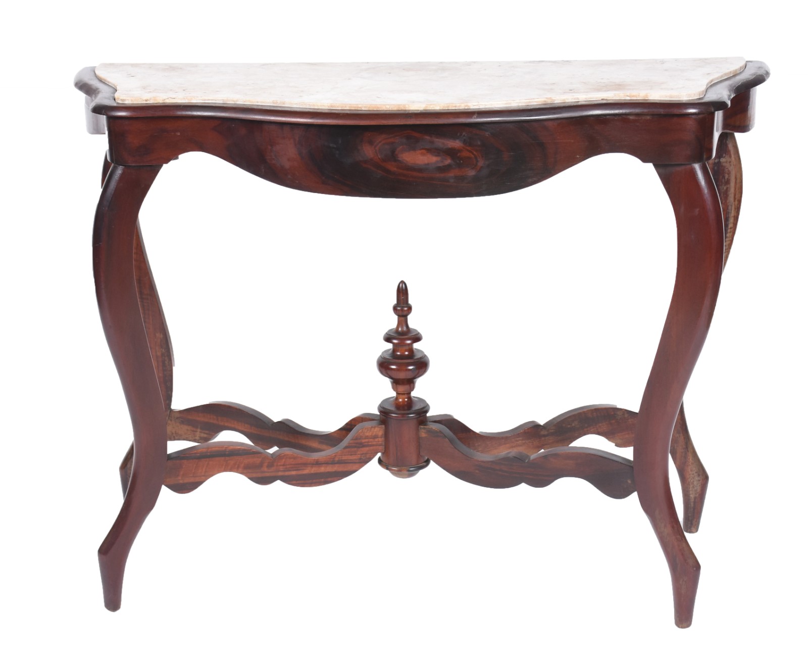 Console de madeira nobre estilo Luis Felipe, pernas ligeiramente... - foto 2 de 7