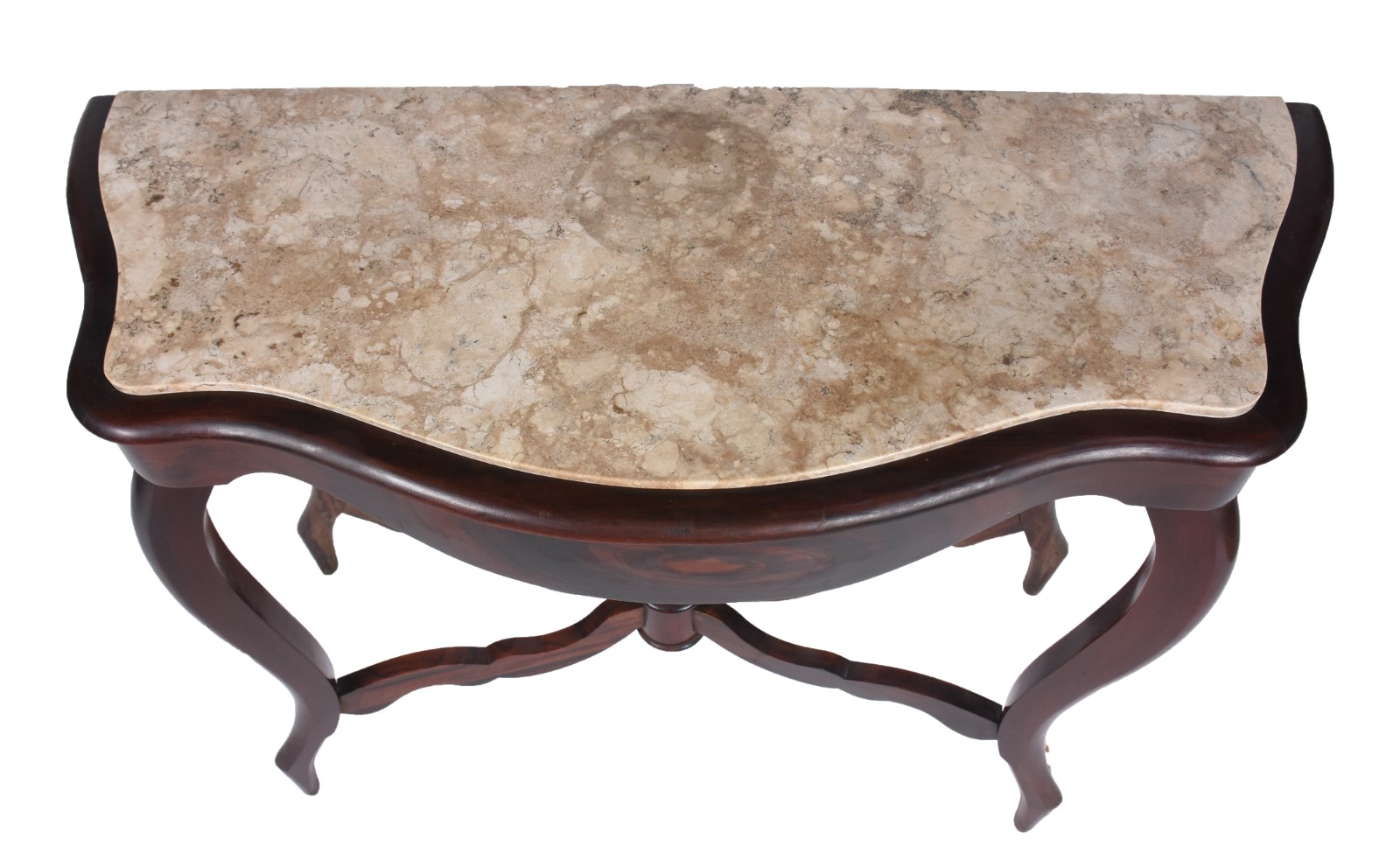 Console de madeira nobre estilo Luis Felipe, pernas ligeiramente... - foto 4 de 7