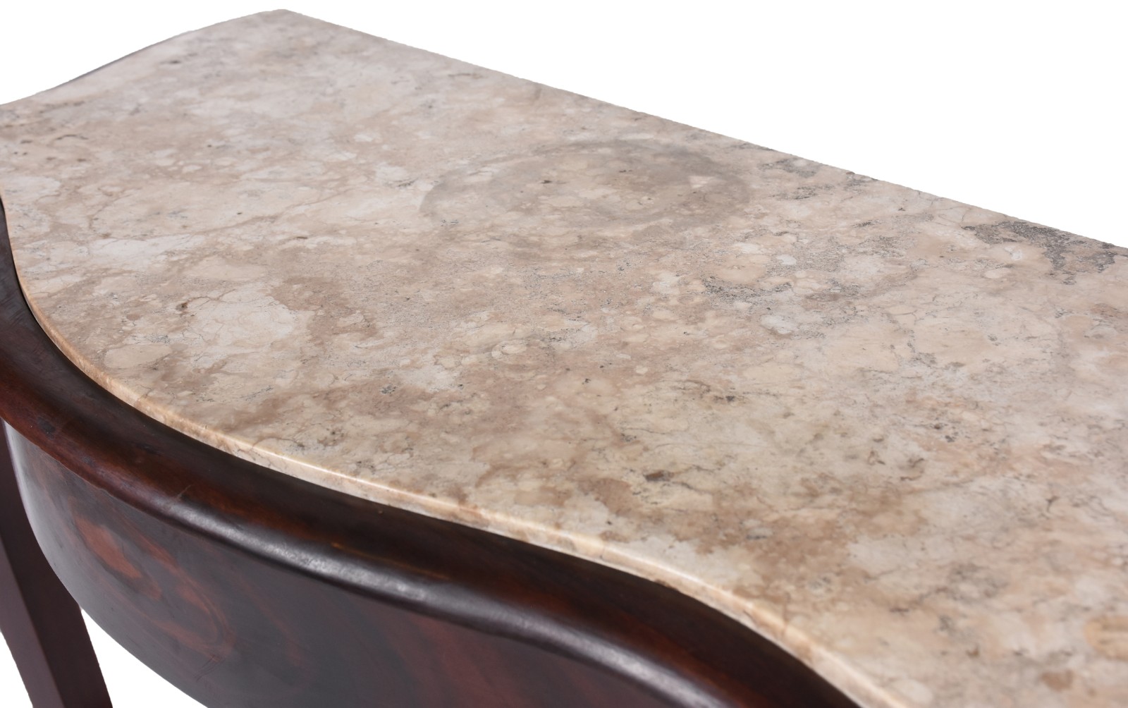 Console de madeira nobre estilo Luis Felipe, pernas ligeiramente... - foto 7 de 7