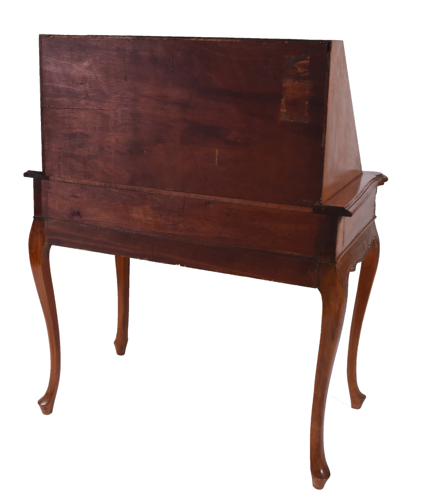 Mesa escrivaninha de madeira nobre, tampo articulado com escaninhos... - foto 6 de 10