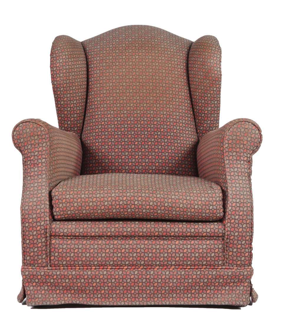 Poltrona bergere estofada e forrada com tecido ... - Galeria Alphaville