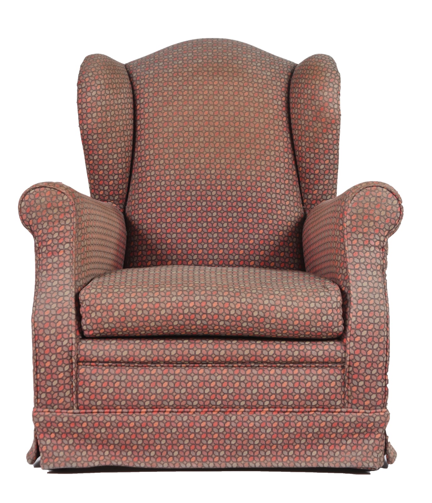 Poltrona bergere estofada e forrada com tecido estampado. Tecido... - foto 3 de 6