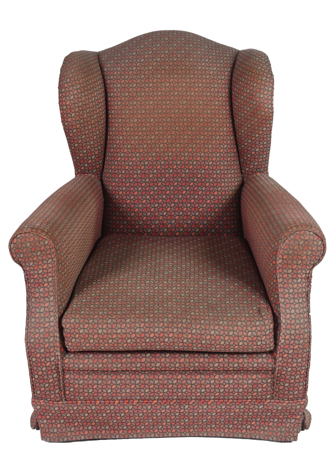 Poltrona bergere estofada e forrada com tecido estampado. Tecido... - foto 5 de 6