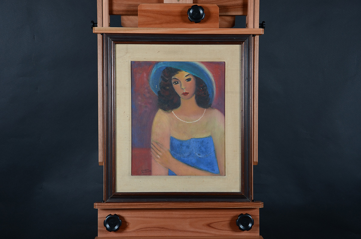 HUMBERTO DA COSTA - Figura com colar - ost - 46 x 38 (moldura e...