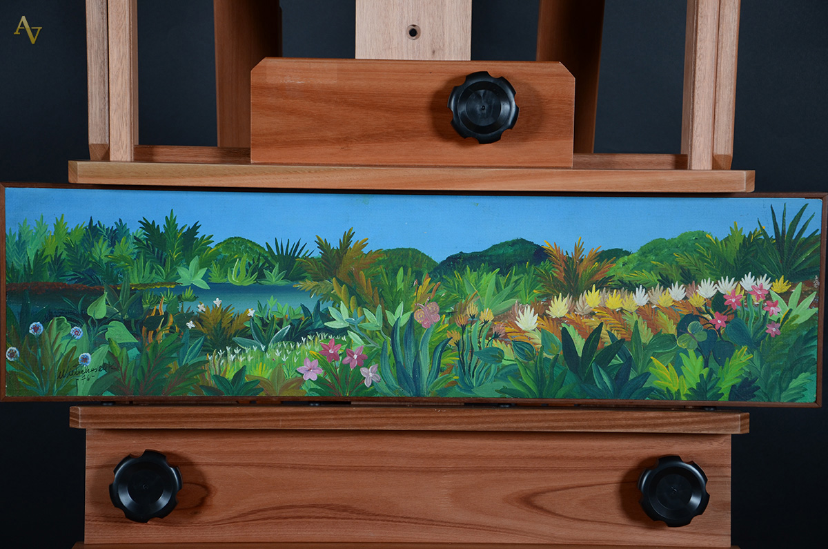 WIETIECHESCHK - Paisagem com flores - 1976 - ose - 20 x 78. - foto 2 de 2