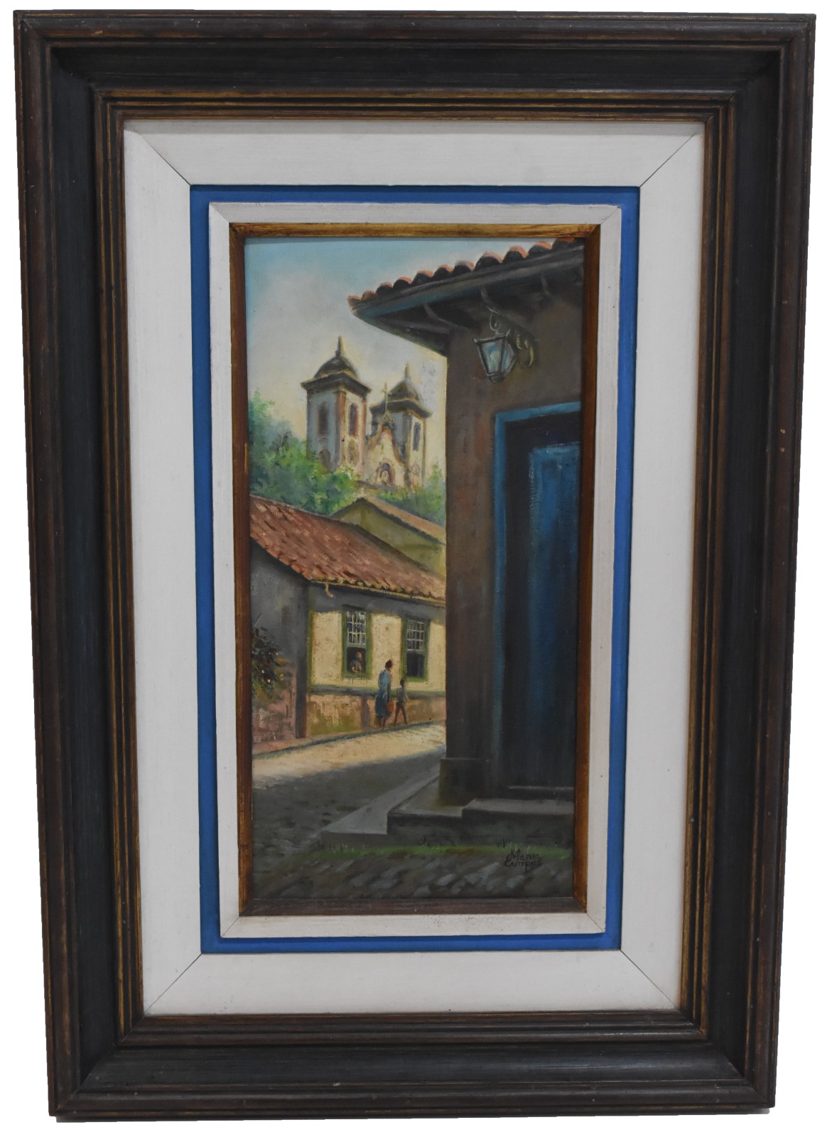 Maria Campos (1940), Rua com Igreja ao fundo, Sabará. - foto 2 de 6