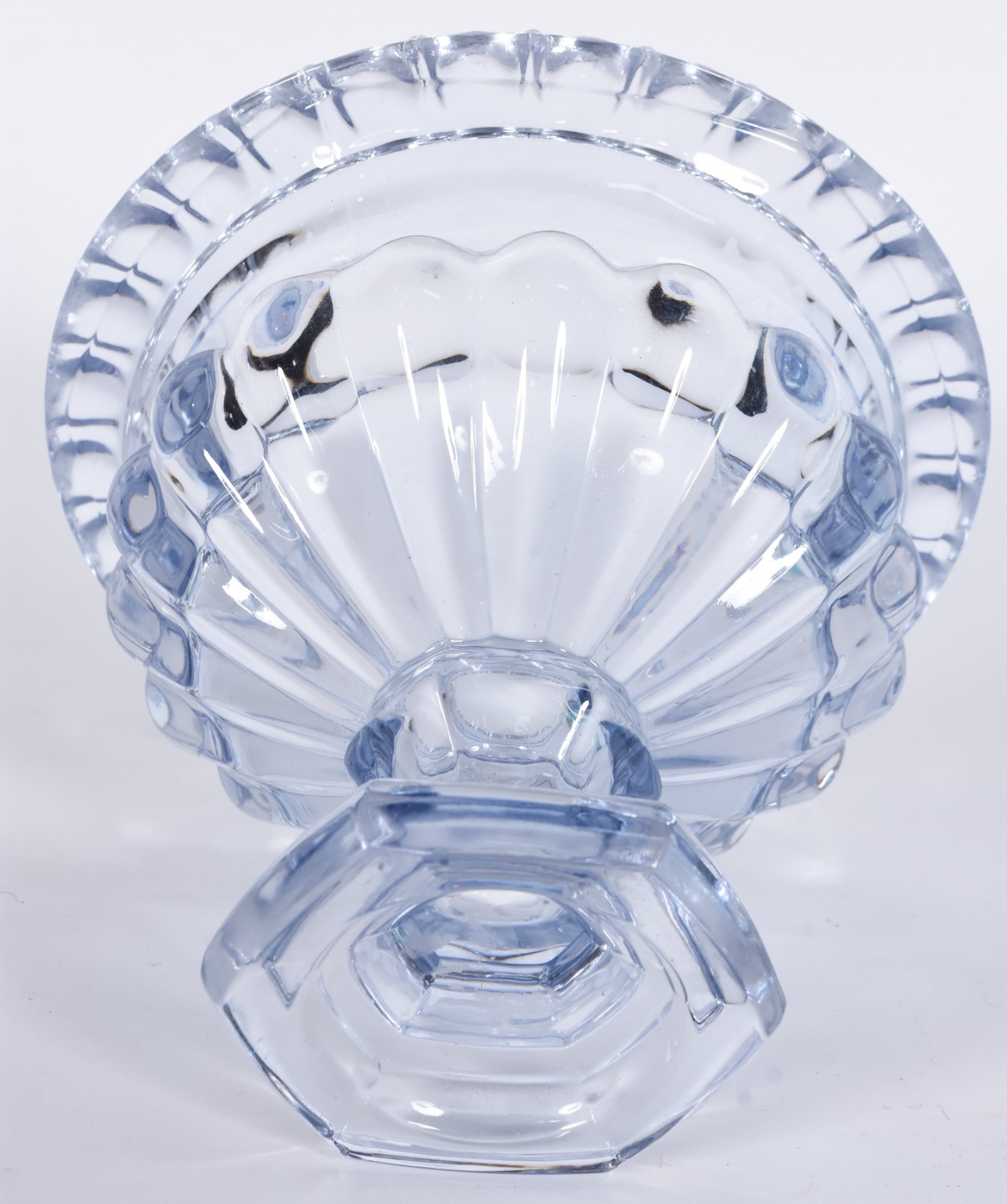 Fruteira de demi cristal na cor azul. - foto 2 de 2