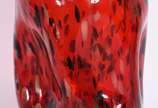 Vaso de vidro decorativo na cor vermelha. - Vaso de vidro decorativo na cor vermelha.