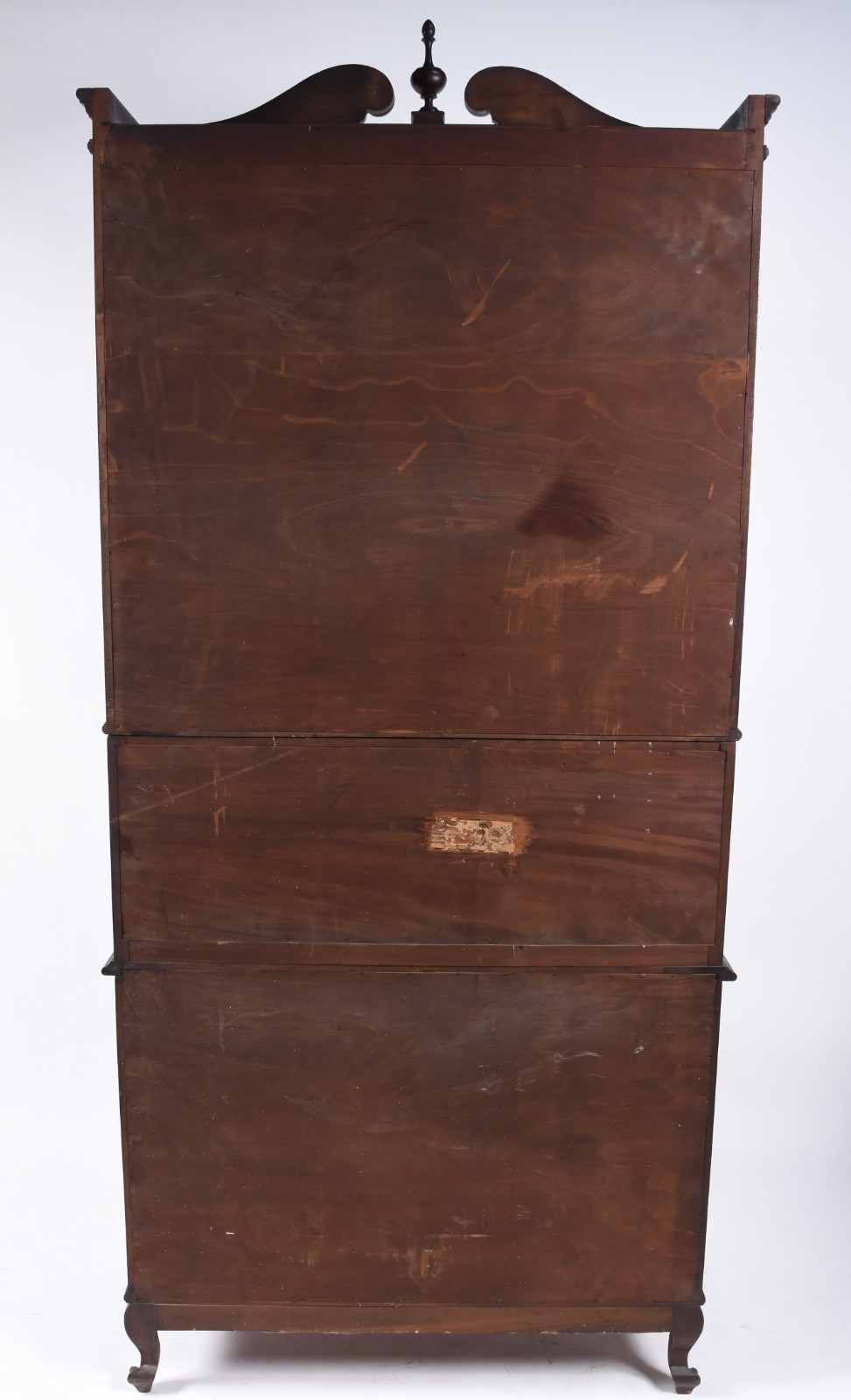 Cômoda "bookcase" de madeira nobre com 3 gavetas, tampo articulado... - foto 5 de 7