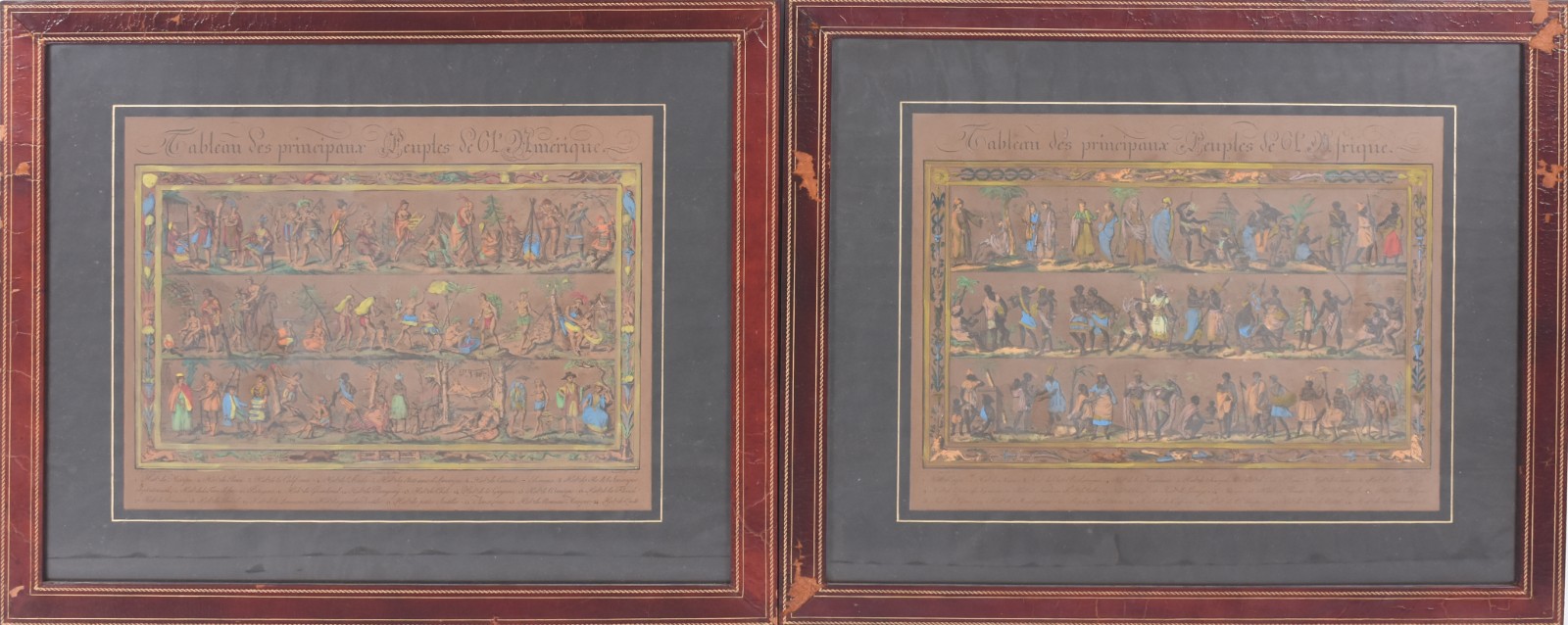 Par de gravuras "Tableau des principaux Temples de l'Amerique" e "... - foto 1 de 9