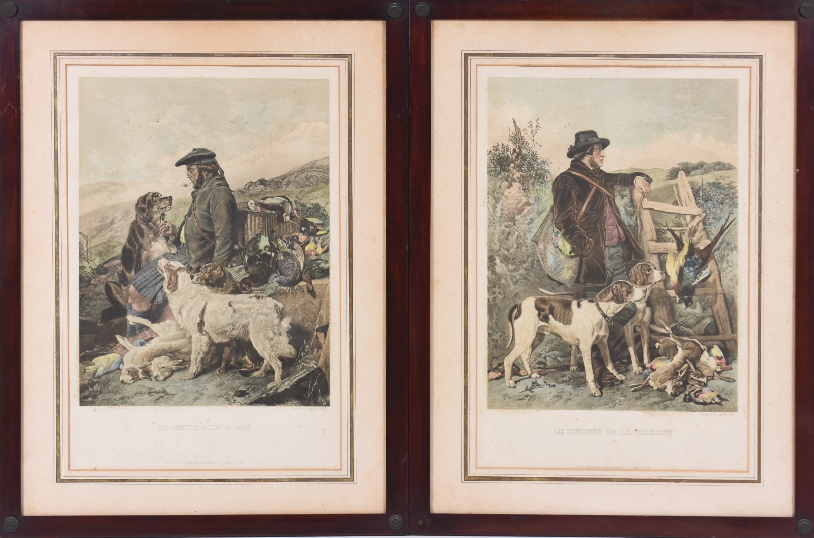 Par de gravuras com motivos de caça. "Thomas Goff Lupton, 1845" - foto 1 de 4