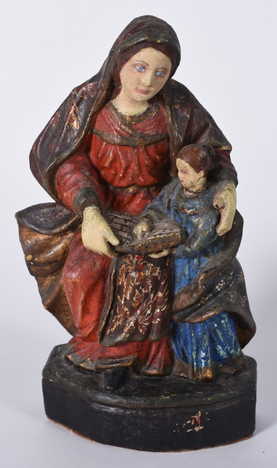 Santana Mestra - Imagem de madeira policromada. Século XIX. - foto 1 de 5
