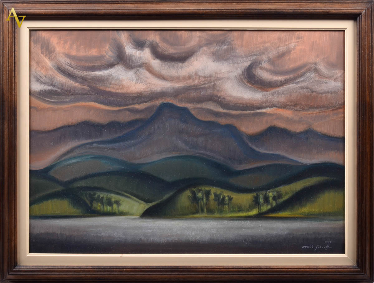FRANK SCHAEFFER - Paisagem - guache - 50 x 70.