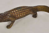Jacaré de bronze. Comp. 24 cm. - Jacaré de bronze. Comp. 24 cm.