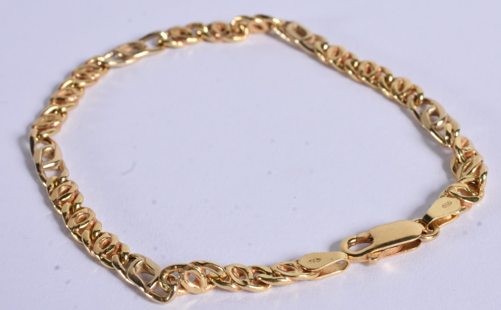 Pulseira de ouro 18 k contraste 750 modelo italiano (Por motivos de... - foto 2 de 7