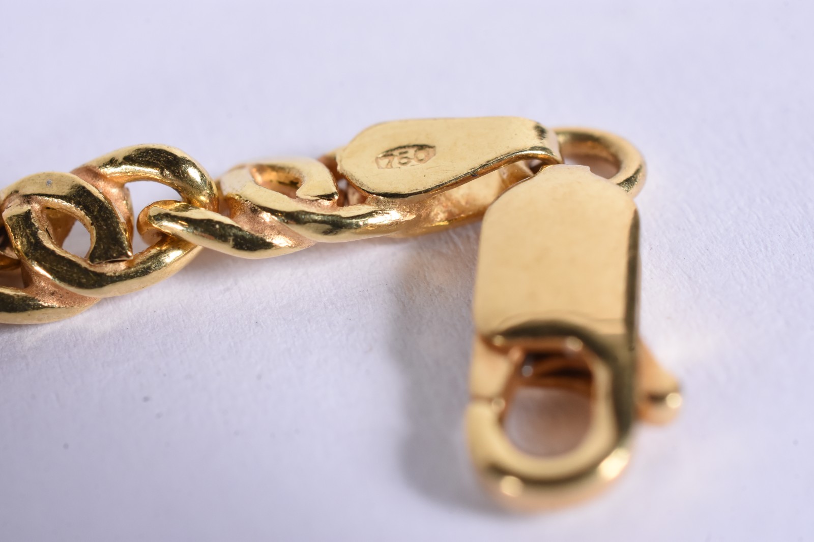 Pulseira de ouro 18 k contraste 750 modelo italiano (Por motivos de... - foto 6 de 7
