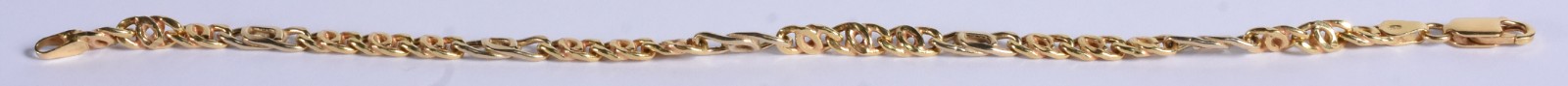 Pulseira de ouro 18 k contraste 750 modelo italiano (Por motivos de... - foto 7 de 7
