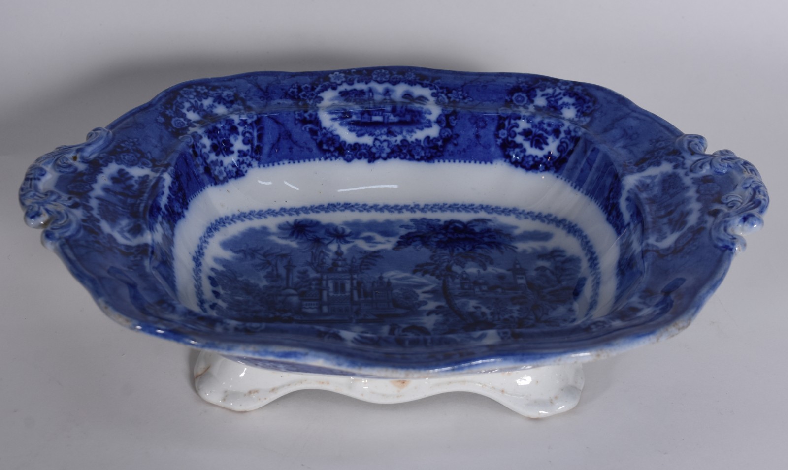 Travessa funda de faiança inglesa azul e branca "Ridgways... - foto 3 de 6