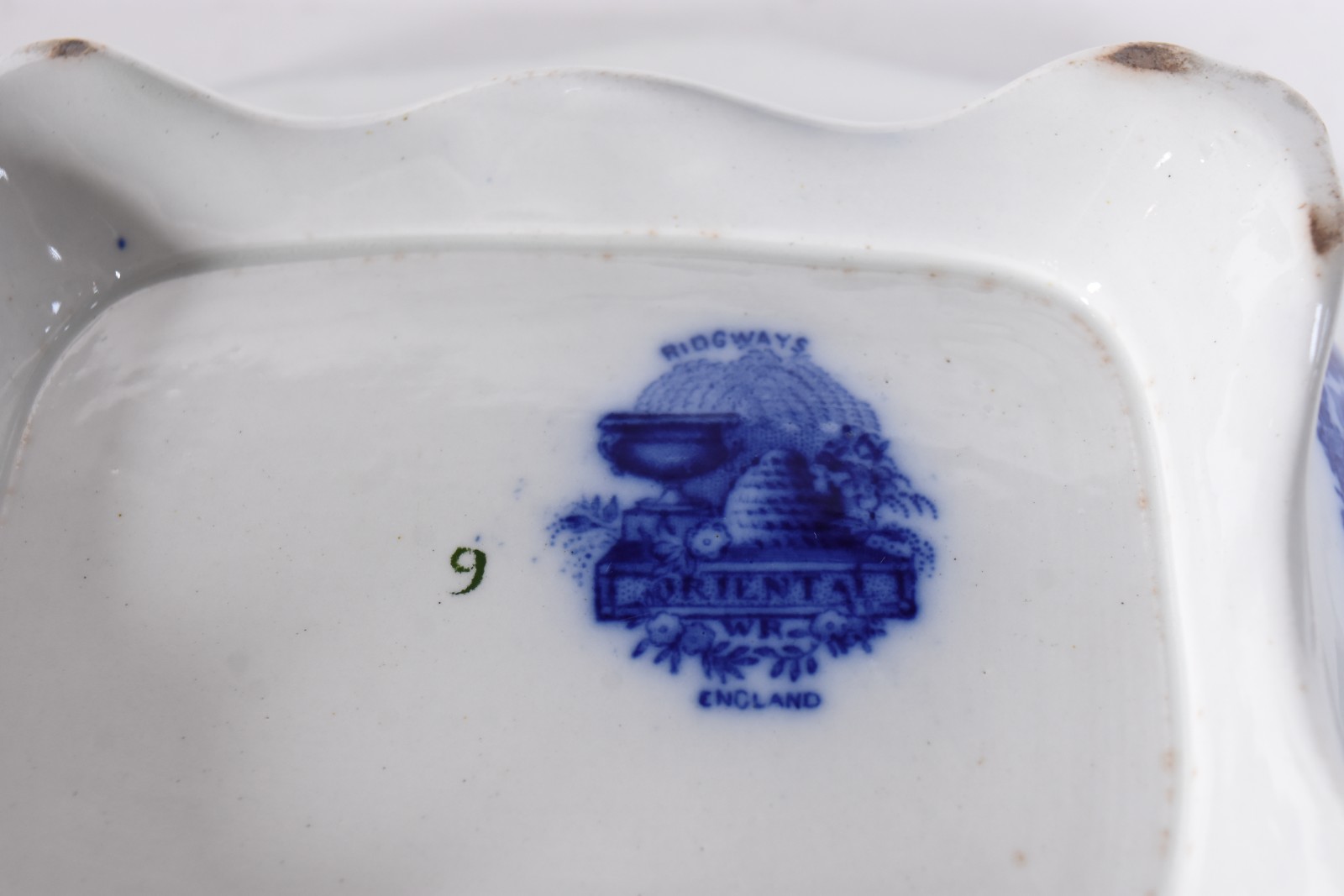 Travessa funda de faiança inglesa azul e branca "Ridgways... - foto 6 de 6