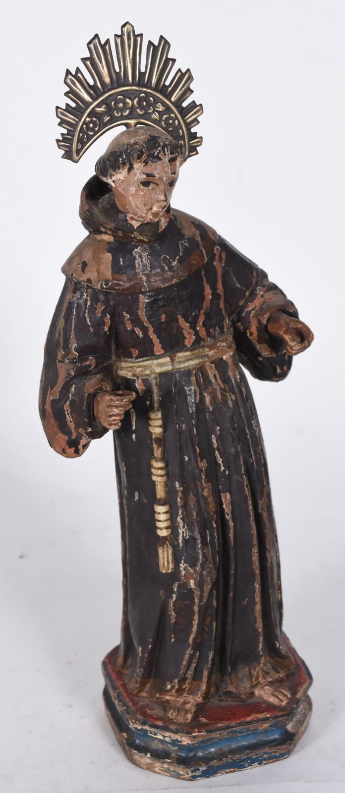 São Francisco - Imagem de madeira policromada com resplendor... - foto 3 de 8