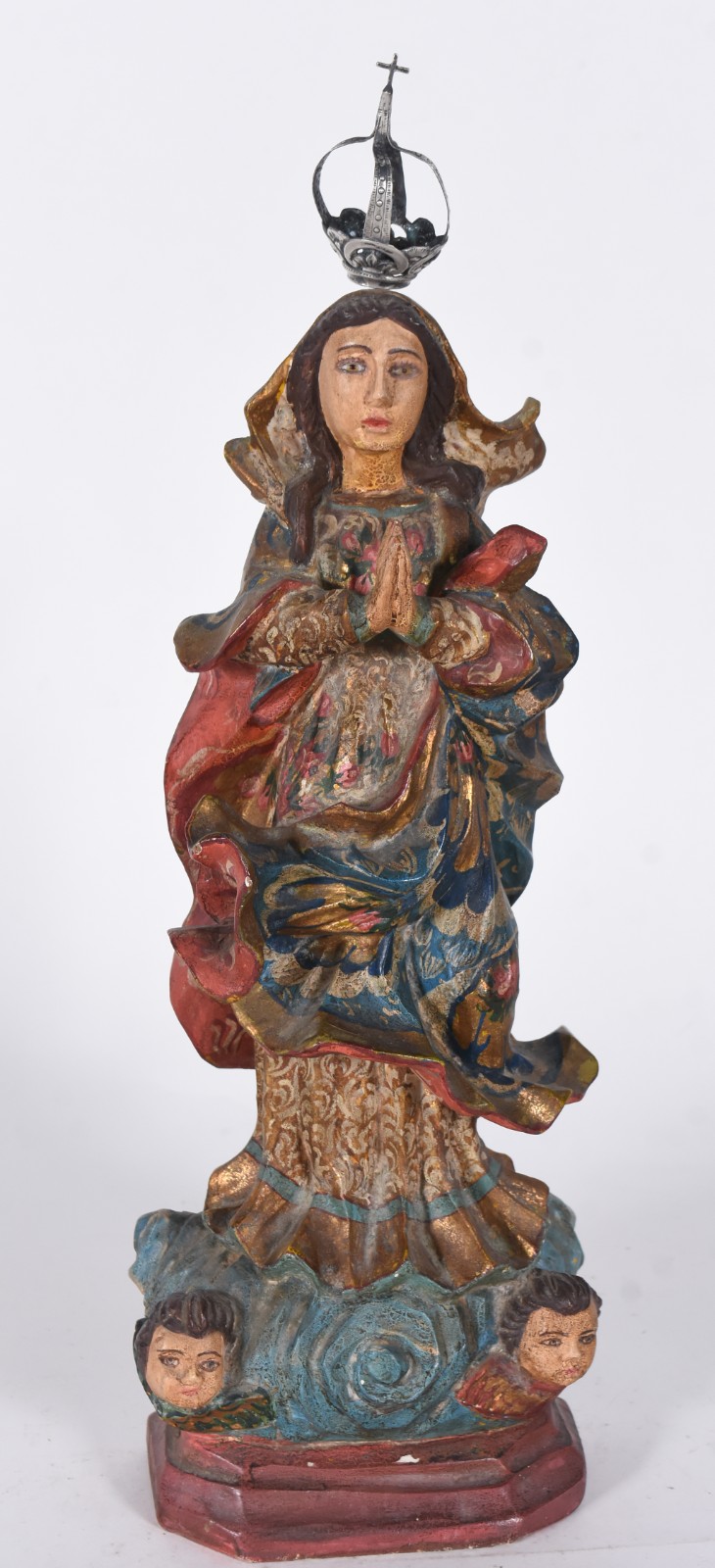 Nossa Senhora - Imagem de madeira policromada.Pequenos defeitos. - foto 1 de 6