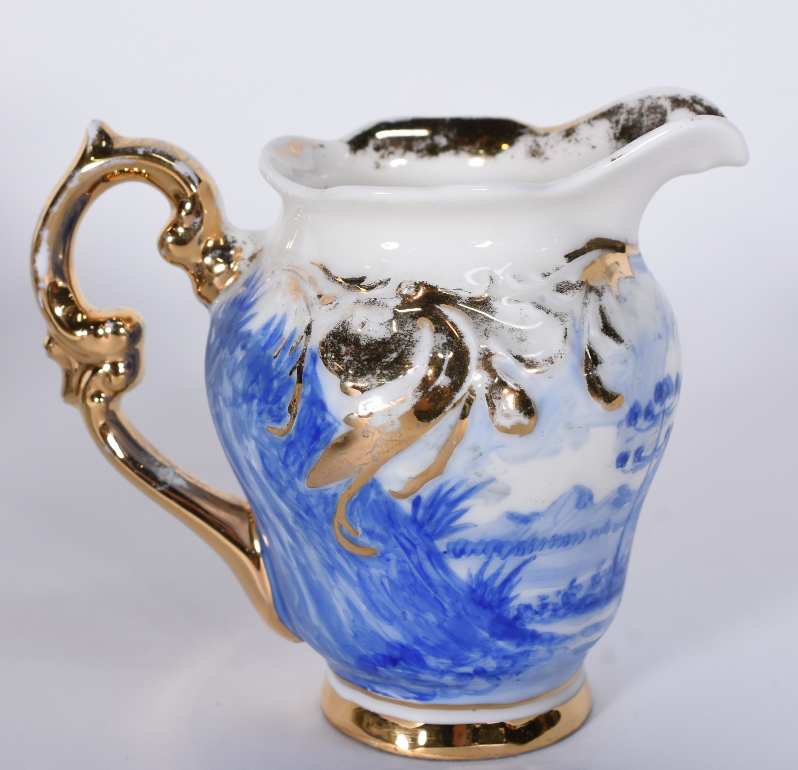Serviço para chá e café de porcelana pintada á mão composto de: 9... - foto 4 de 10